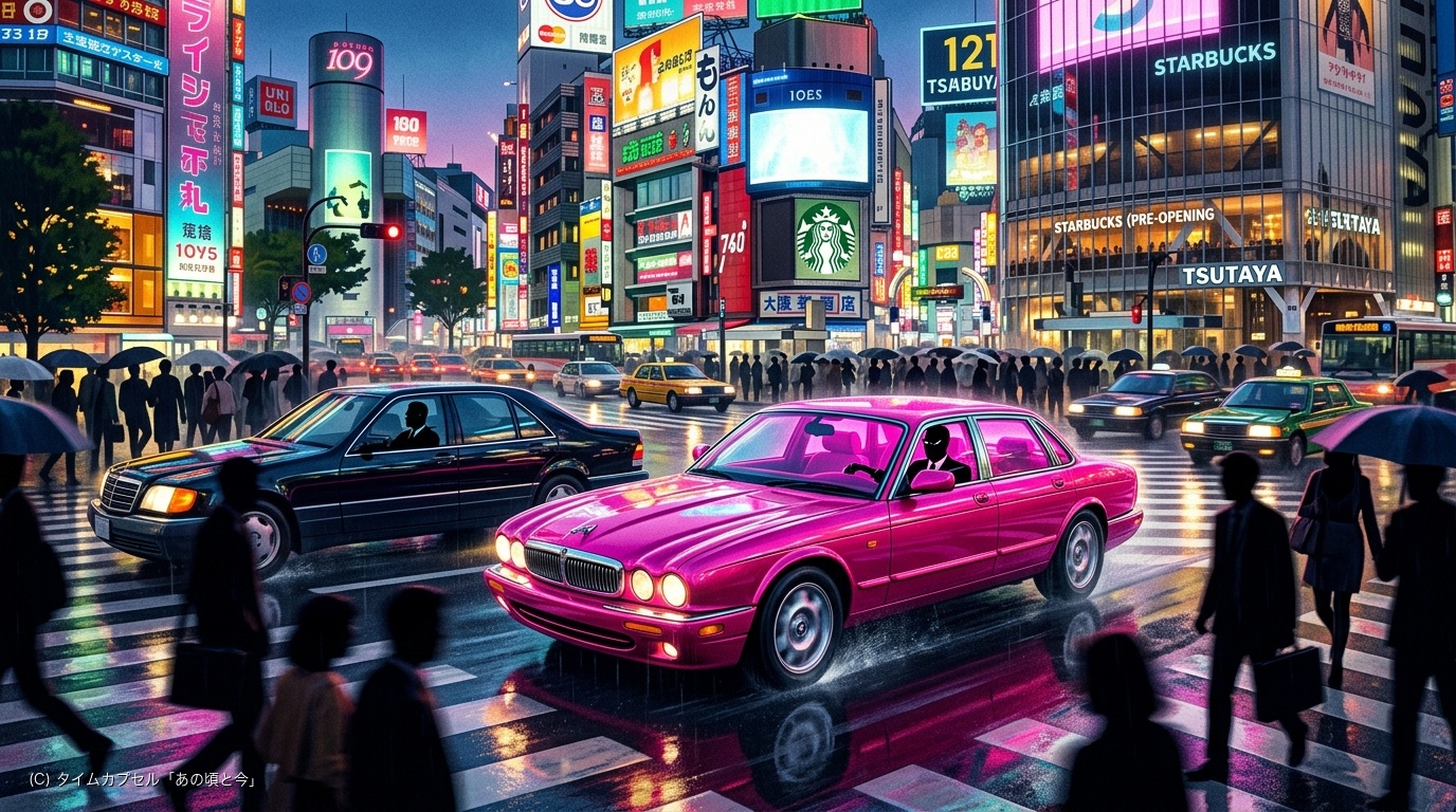 1995年、渋谷ですれ違う「ショッキングピンクのジャガー」